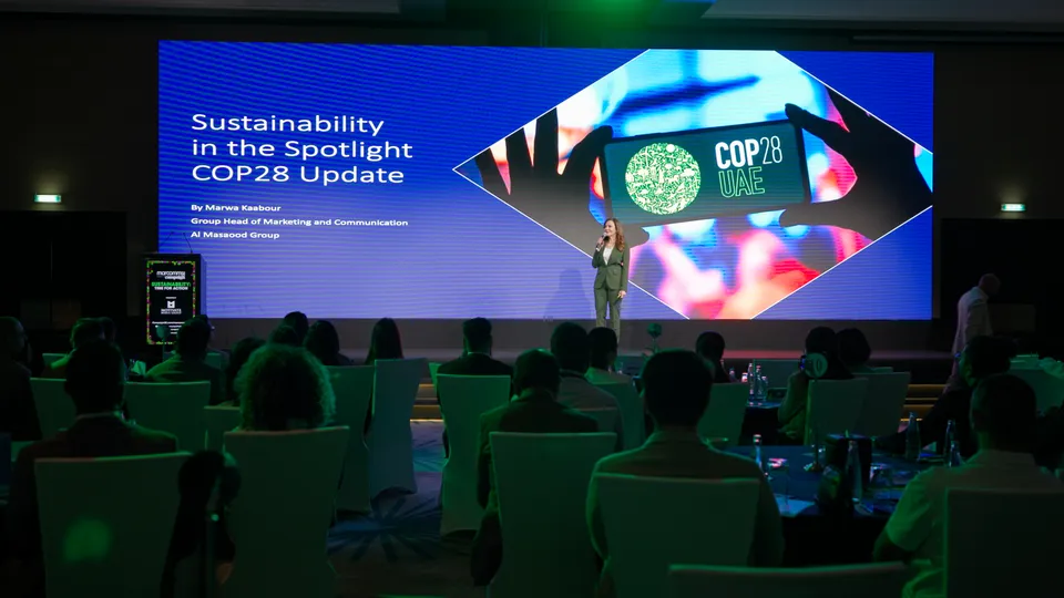 Still from COP28 — Sustainability in the Spotlight