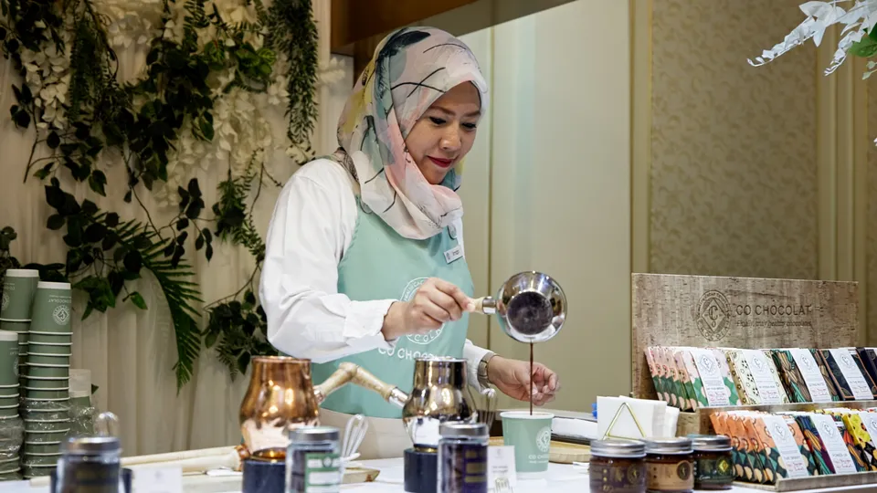 Still from Coffee service — hospitality feature